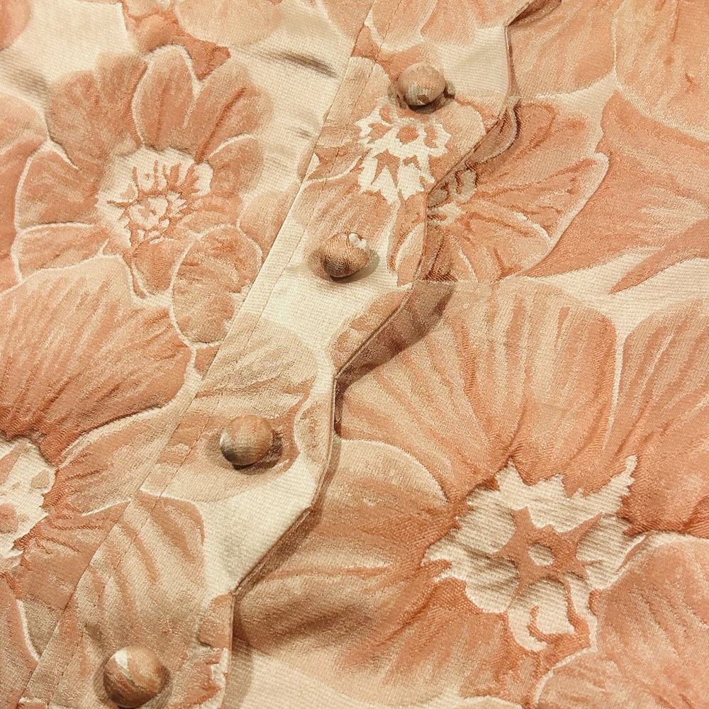 Entro Floral Dress Small Pink Jacquard Fit Flare Lined Sleeveless Boutique - Picture 5 of 12